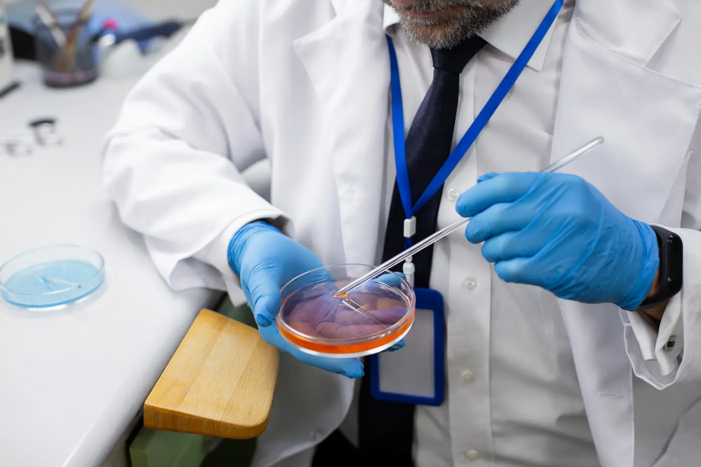 doctor working medical research